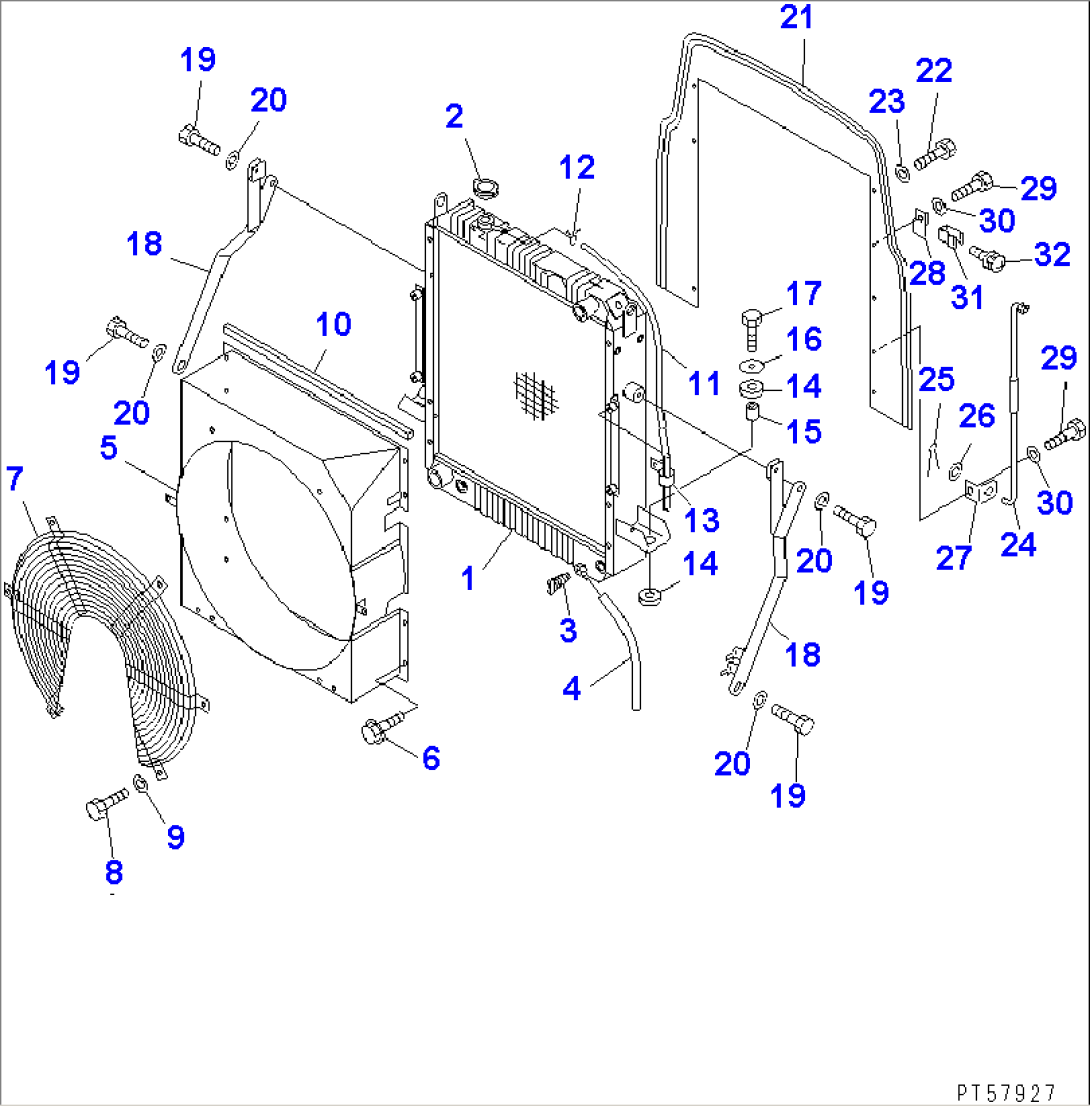 RADIATOR AND MOUNTING PARTS(#5001-5999)