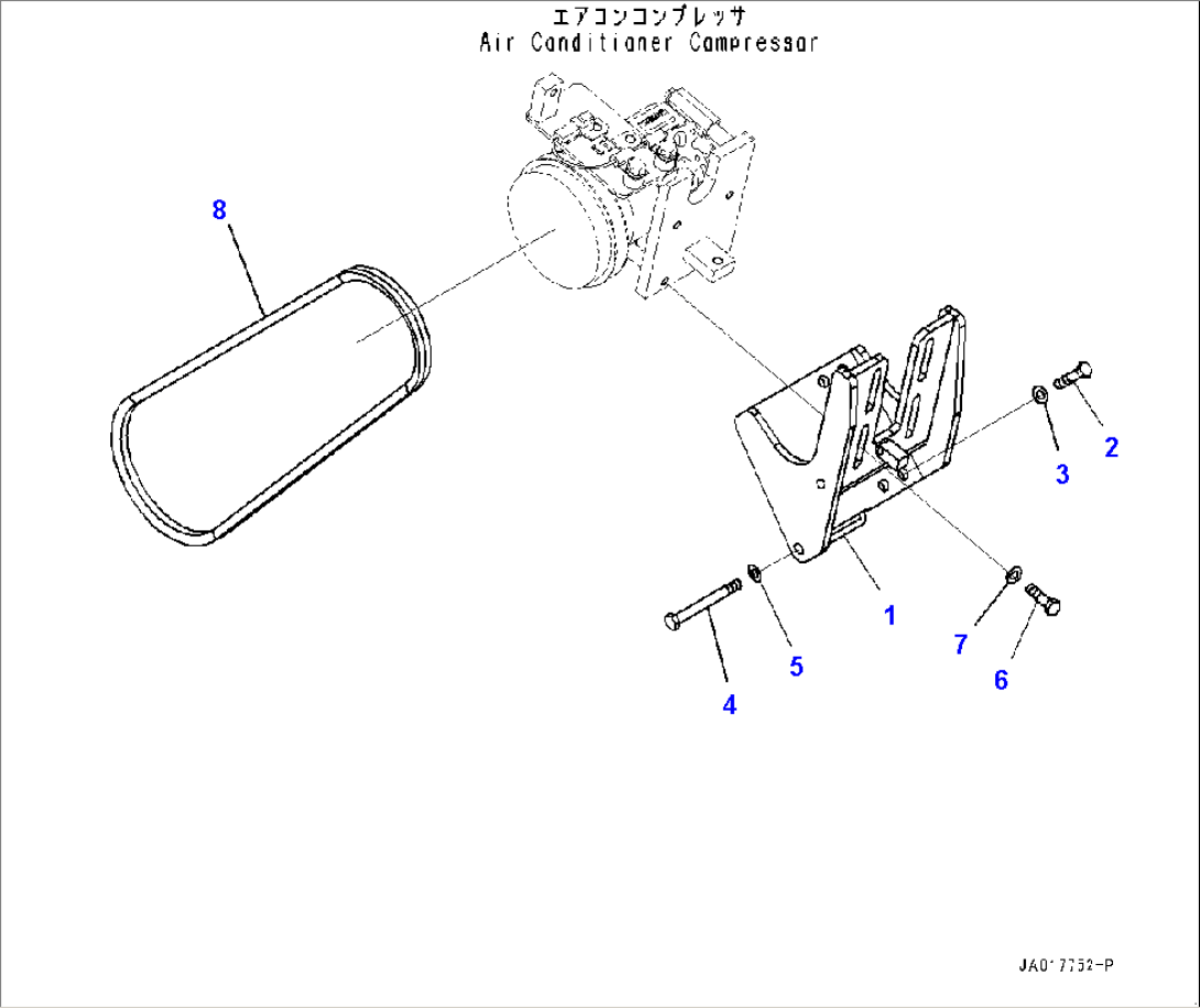 Air Conditioner Compressor, V-Belt (#22083-)