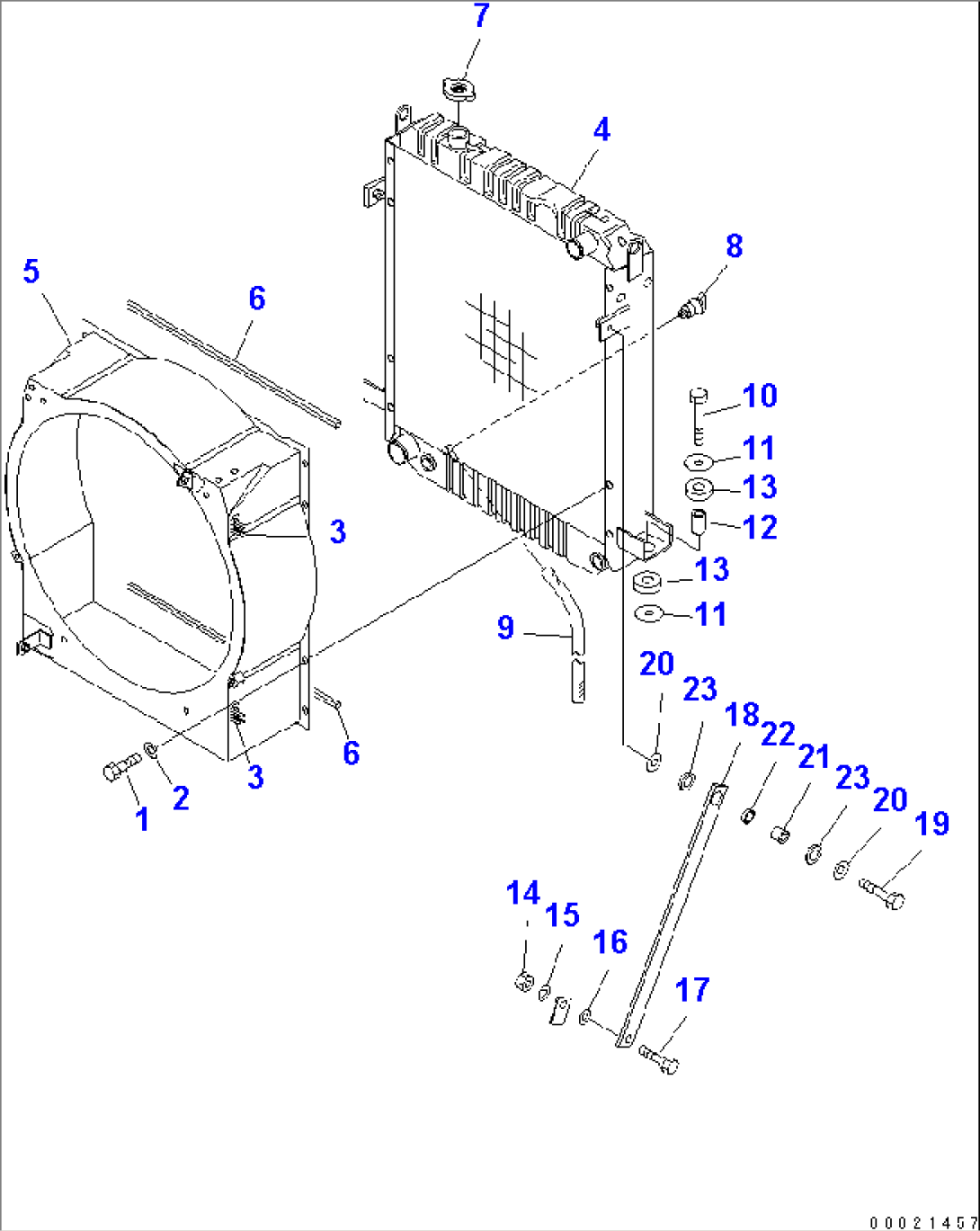 RADIATOR (RADIATOR AND MOUNTING PARTS)(#11501-)