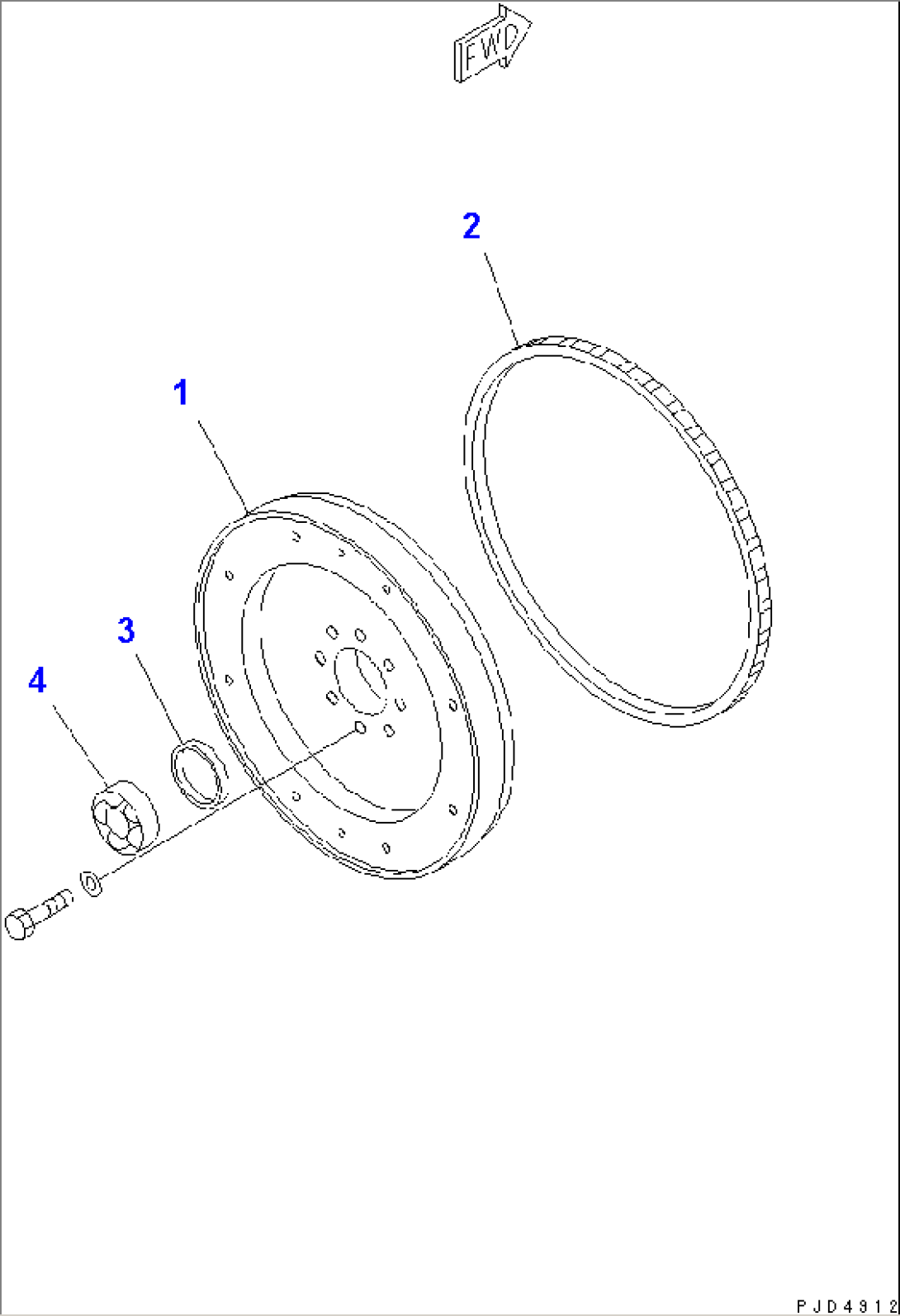 FLYWHEEL (WITH PILOT BEARING)(#26249258-)