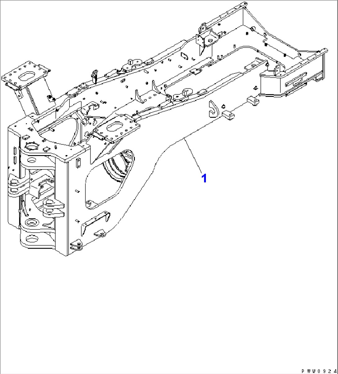 REAR FRAME (TBG SPEC.) (WITH AUTO GREASE)(#50001-51074)