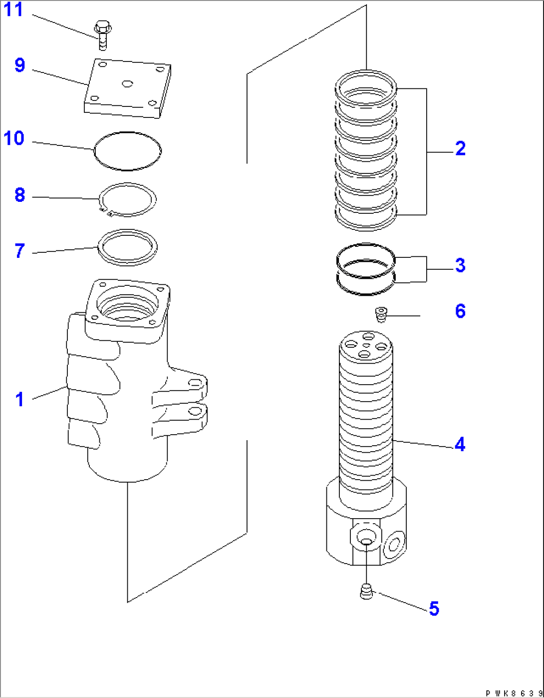 SWIVEL JOINT (INNER PARTS) (WITH BLADE)