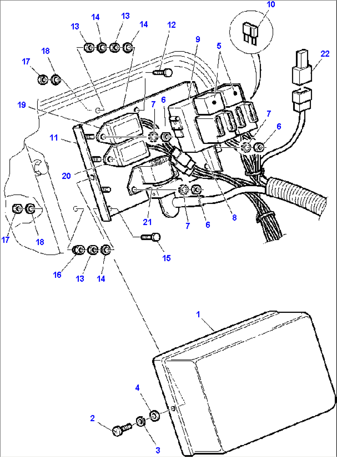 FIG. E1540-01A0 ELECTRICAL SYSTEM - MOTOR WIRING