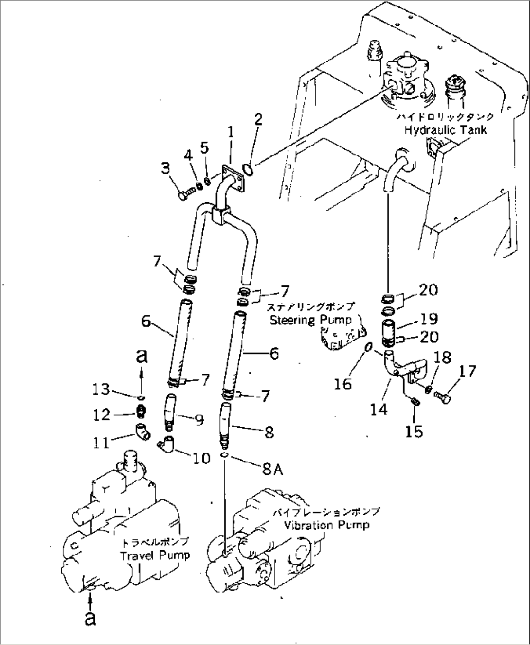 HYDRAULIC PIPING (TANK TO PUMP)