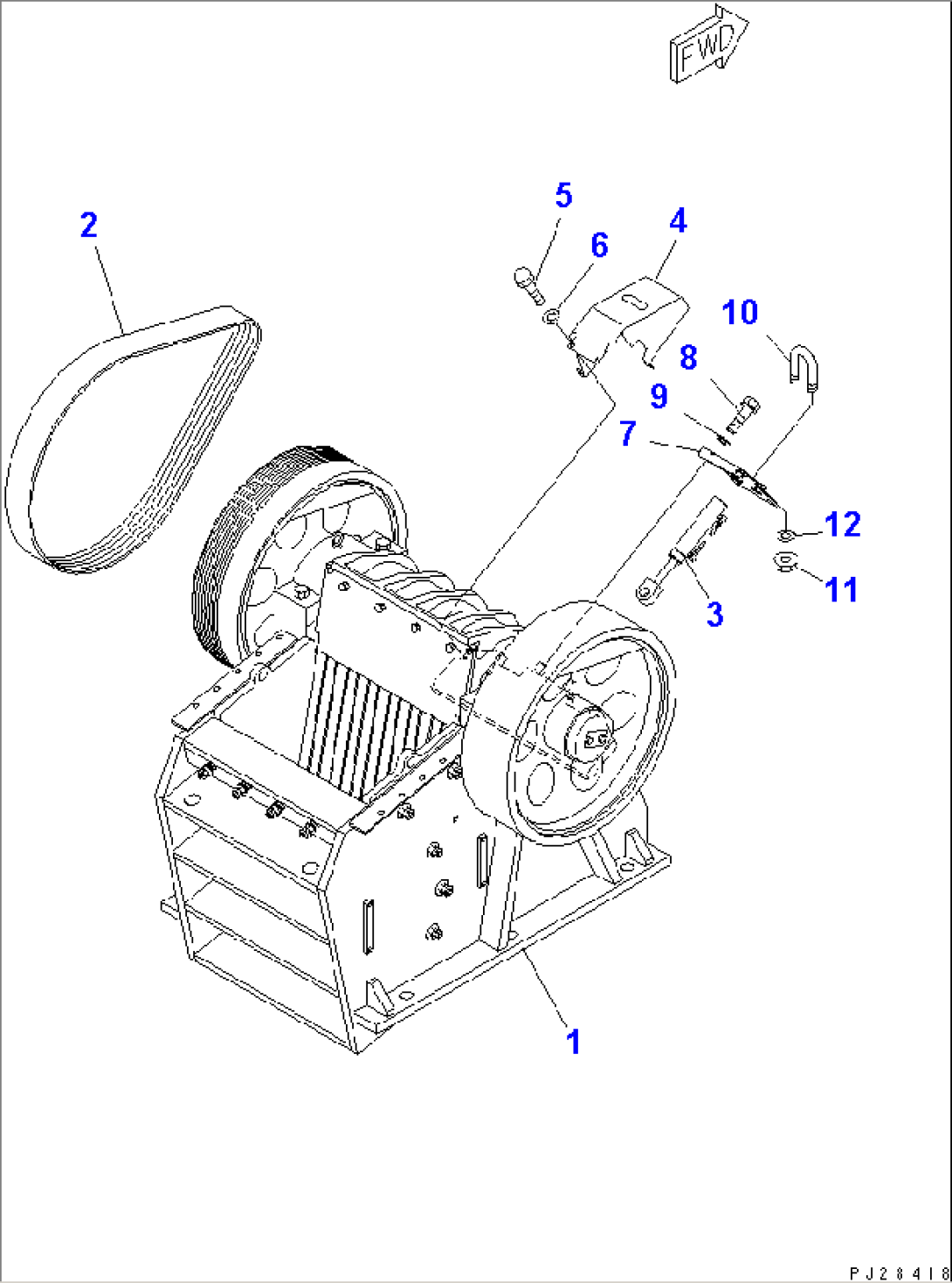 CRUSHER (CRUSHER AND BELT)(#1501-)