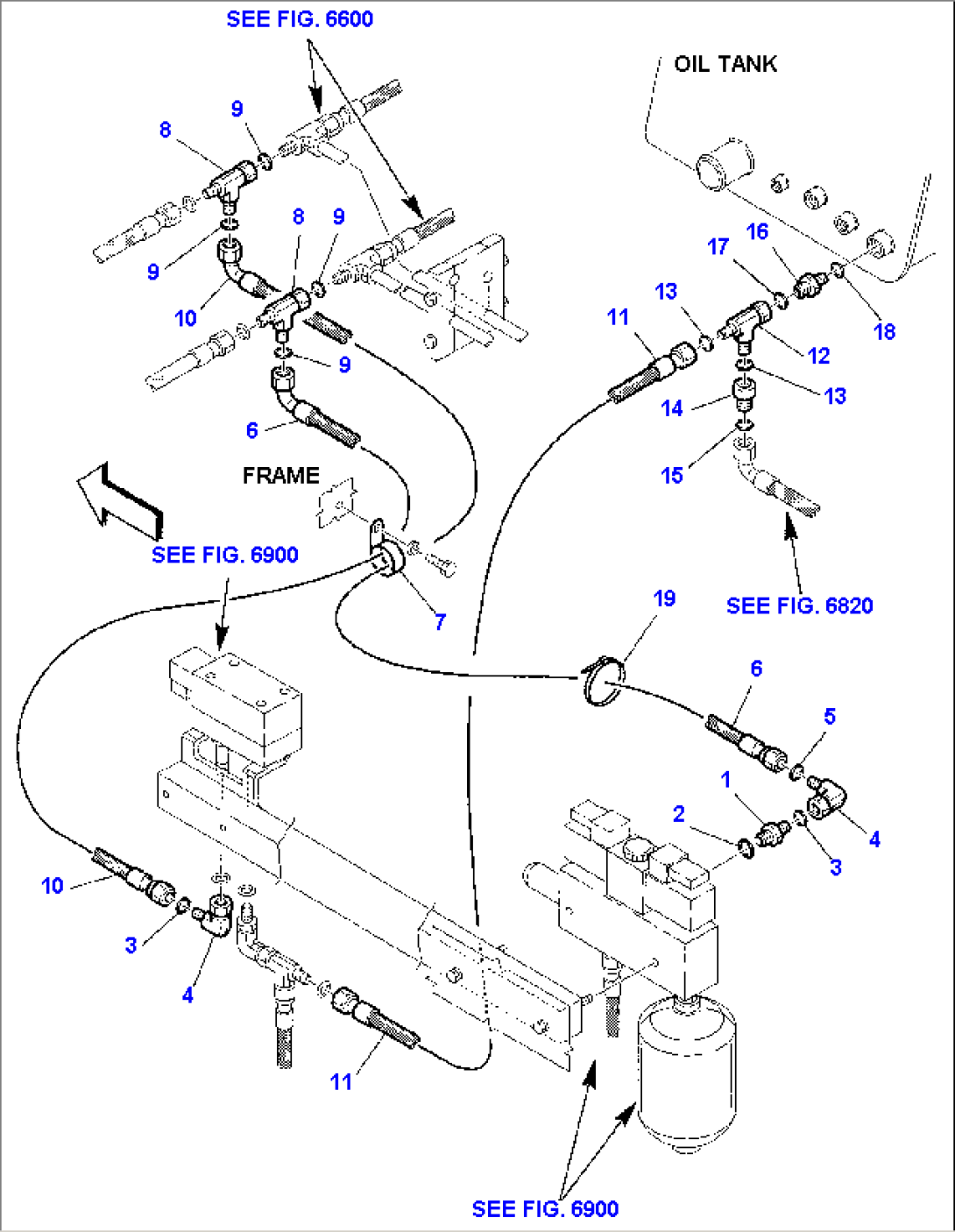 HYDRAULIC PIPING (RIDE CONTROL) (WITH HAMMER) (2/2) (OPTIONAL)