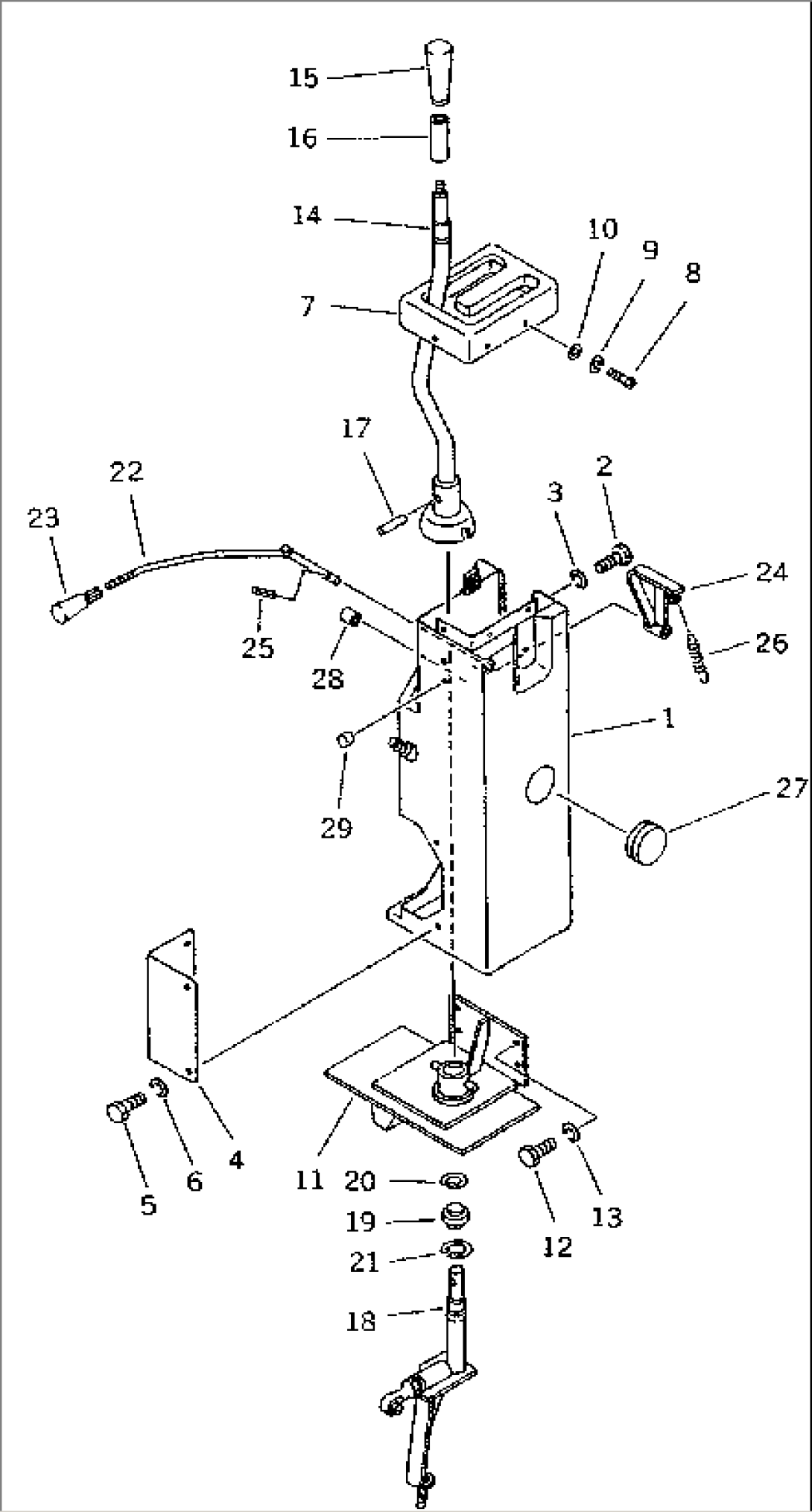 TRANSMISSION CONTROL LEVER (TBG SPEC.)