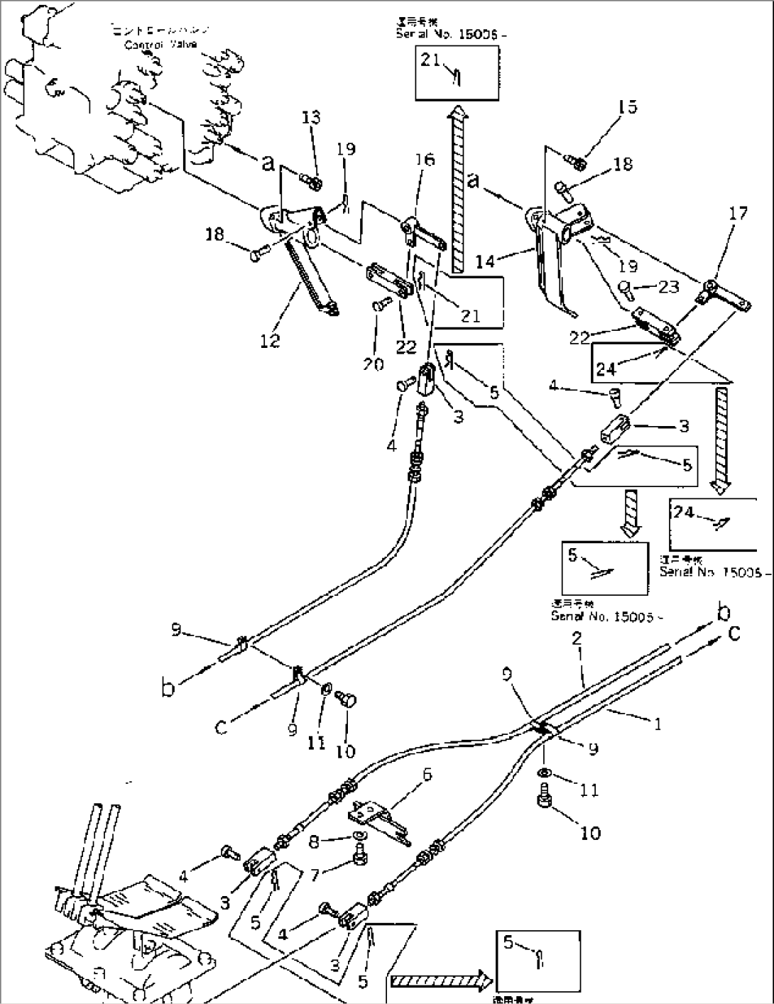 TRAVEL CONTROL LEVER AND LINKAGE (2/2)