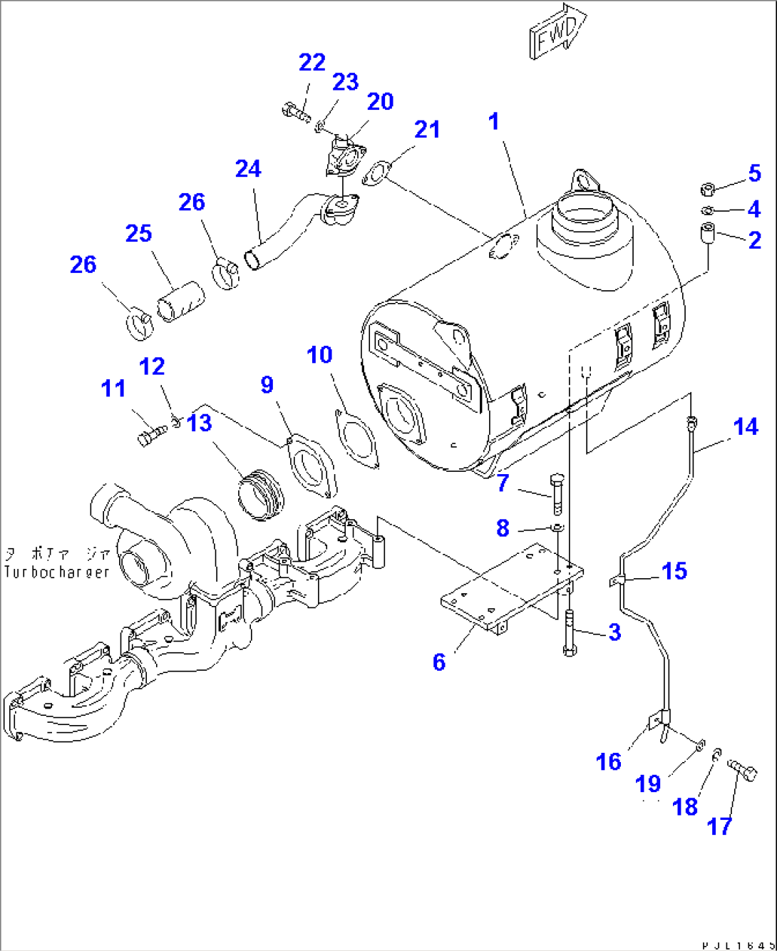 MUFFLER MOUNTING (FOR EU.) (1/2)(#17518-)