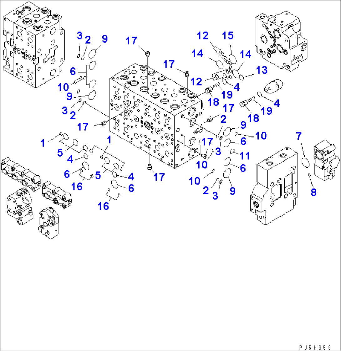 MAIN VALVE (8-SPOOL) (5/21)