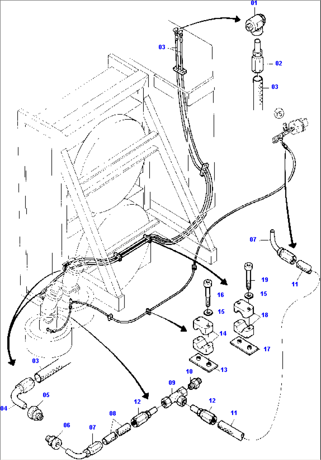 Swing Gear, Leakage Lines and Brake Control