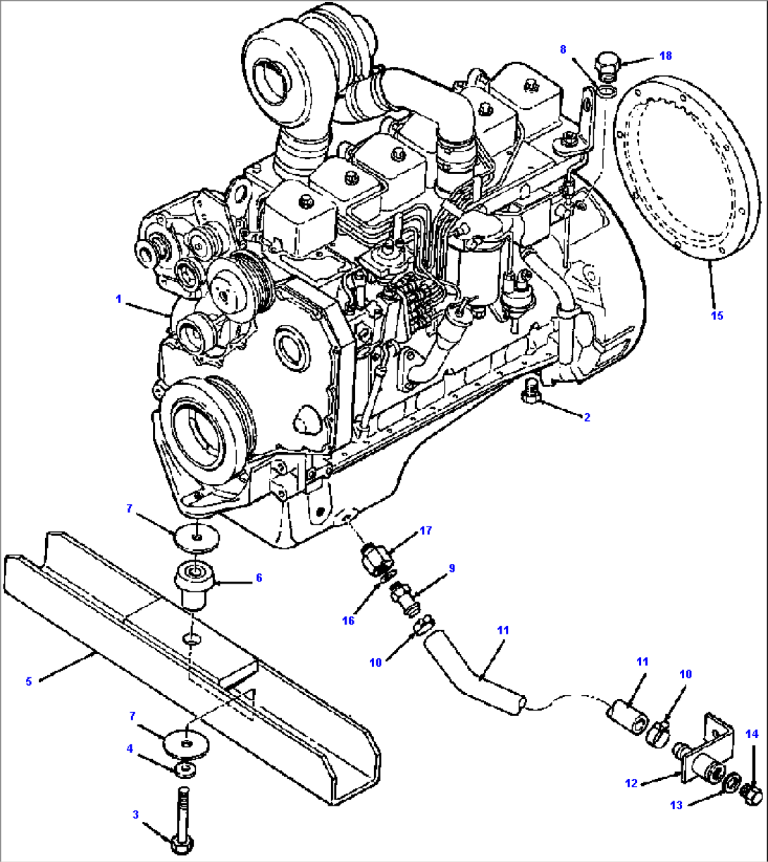 ENGINE AND MOUNTING FOR MODEL 515C/515CH