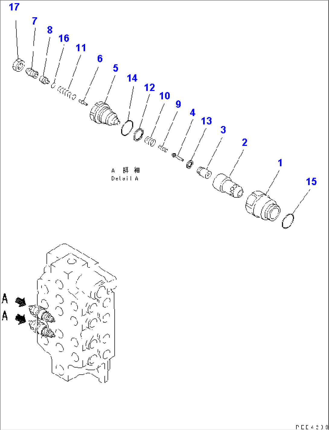 MAIN VALVE (4/6) (4-SPOOL)(#K32001-)