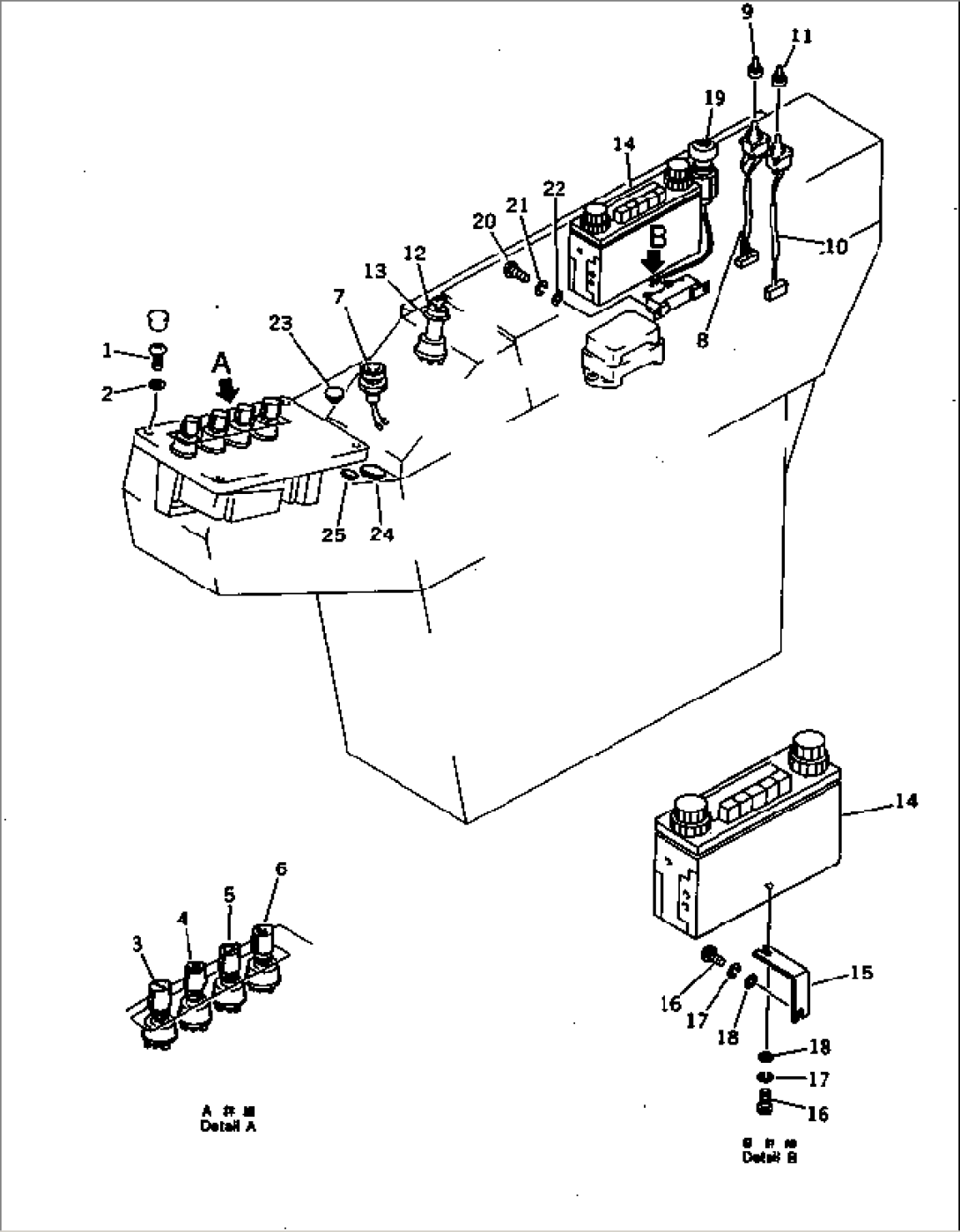 INSTRUMENT PANEL(1/2)(FOR WRIST CONTROL)(WITH AUTO DECEL.¤SWING MECHA.BRAKE¤3-STAGE)(W0/LOCK PIN)(#13942-)