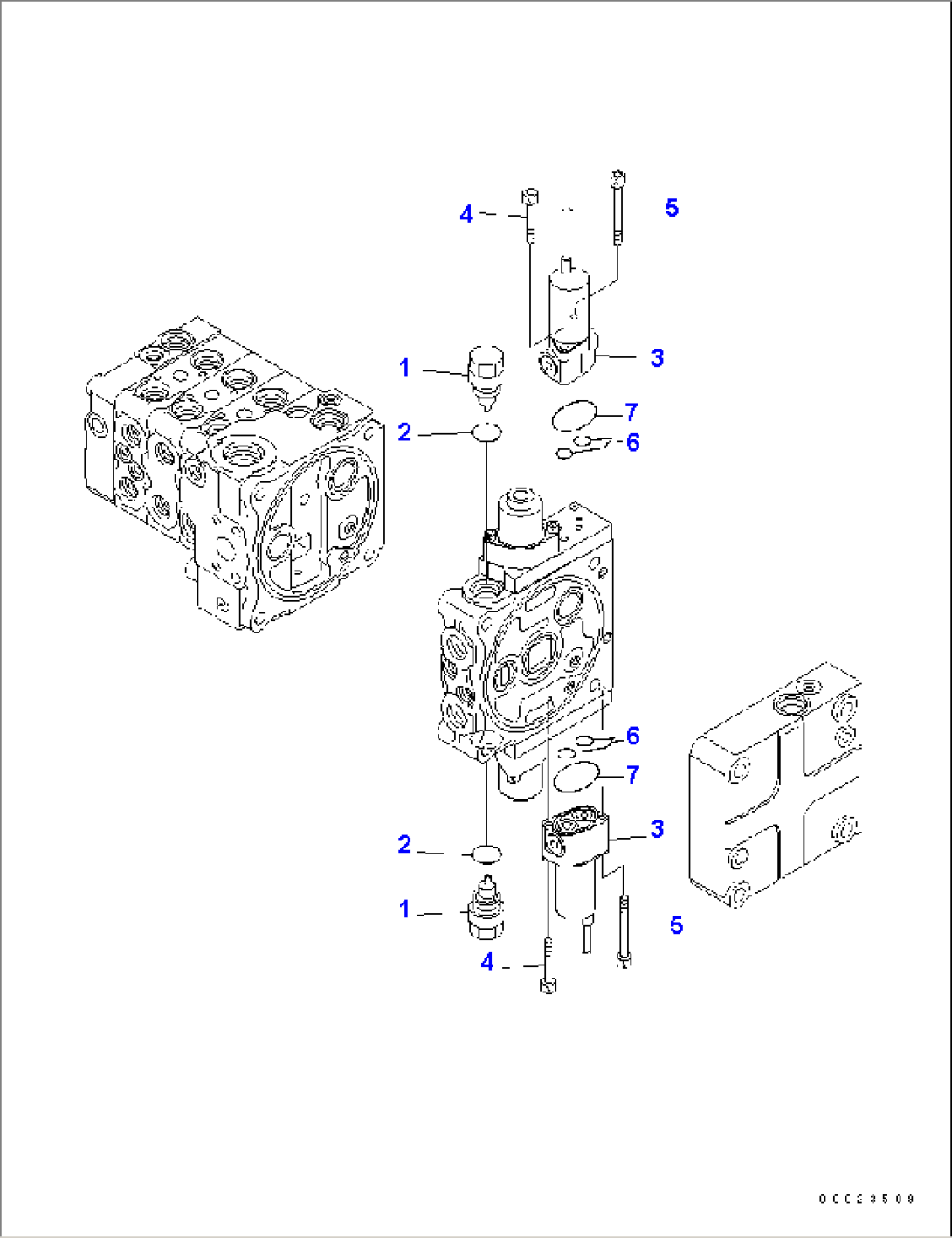 CONTROL VALVE (4-SPOOL) (11/12) (FOR STRAIGHT TILT)
