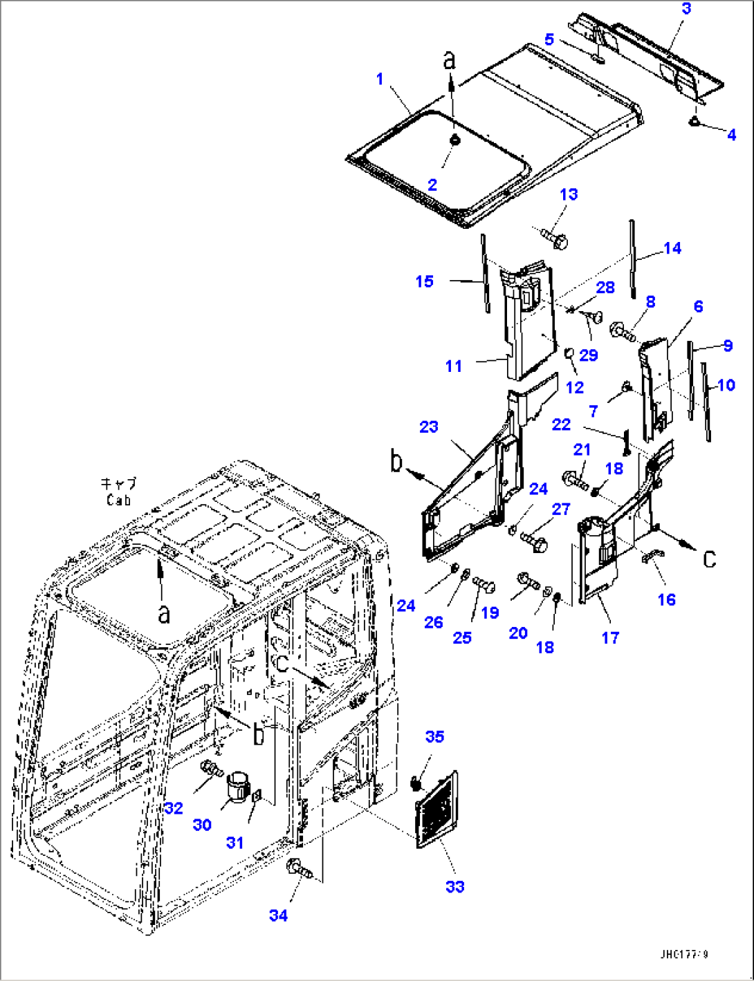 Cab, Roof Cover and Air Intake (#30117-30581)