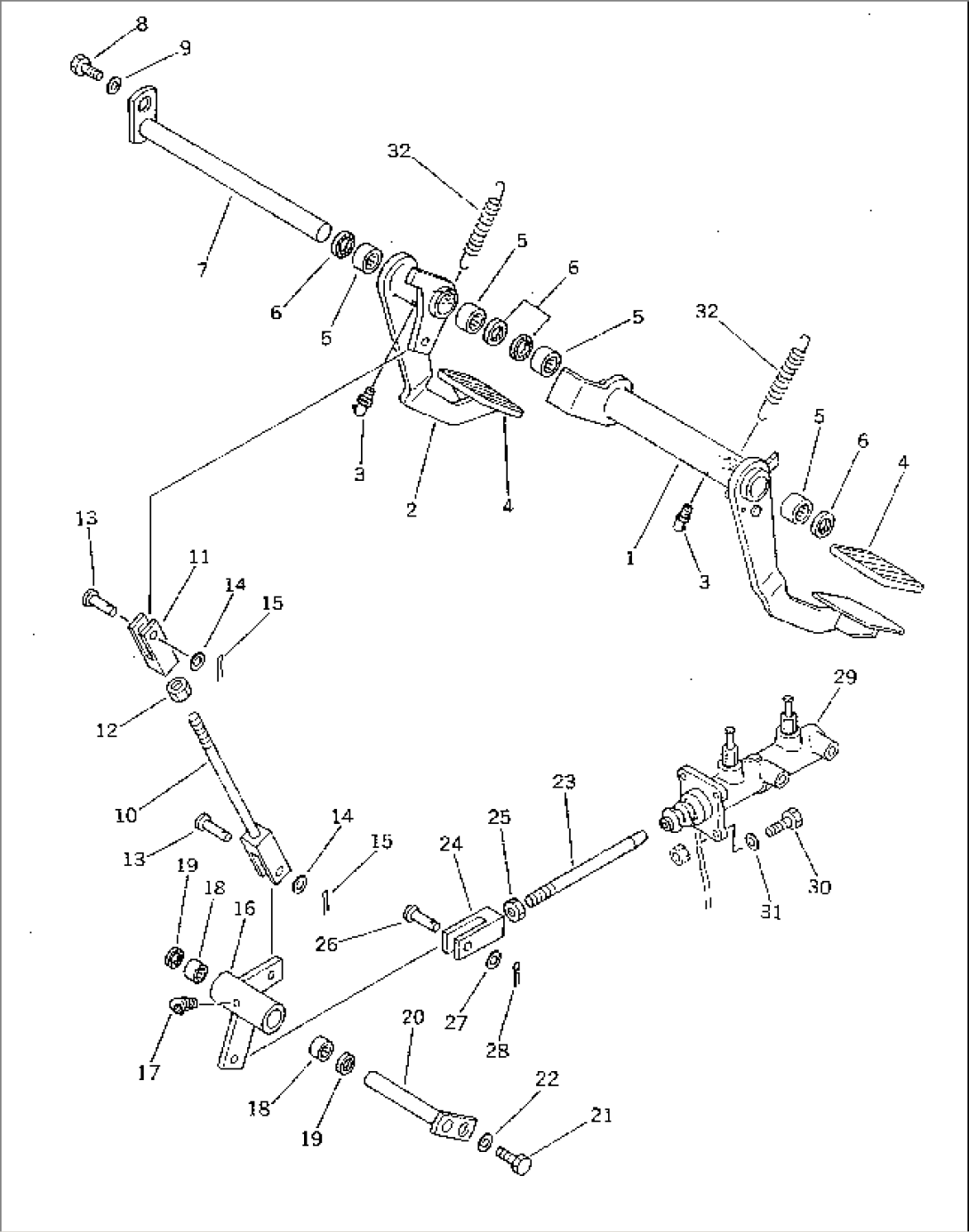 BRAKE PEDAL AND LINKAGE(#10001-11999)