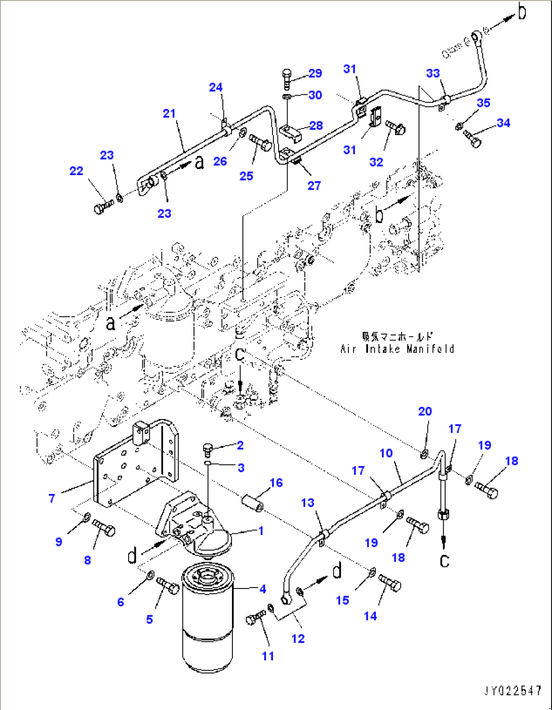 Fuel Filter and Piping, Fuel Filter and Piping (#610861-610943)