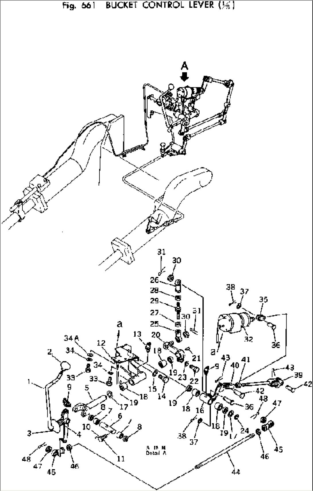 BUCKET CONTROL LEVER (1/3)