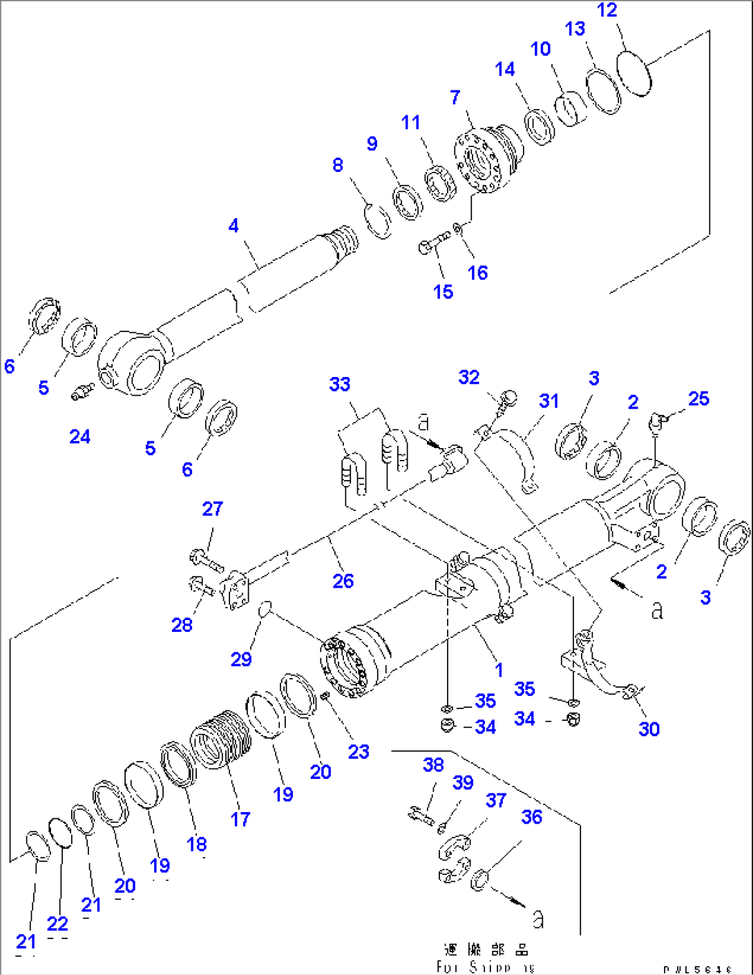 BUCKET CYLINDER (FOR 3.5M ARM) (FOR 3.0M ARM WITH 1 ATT)
