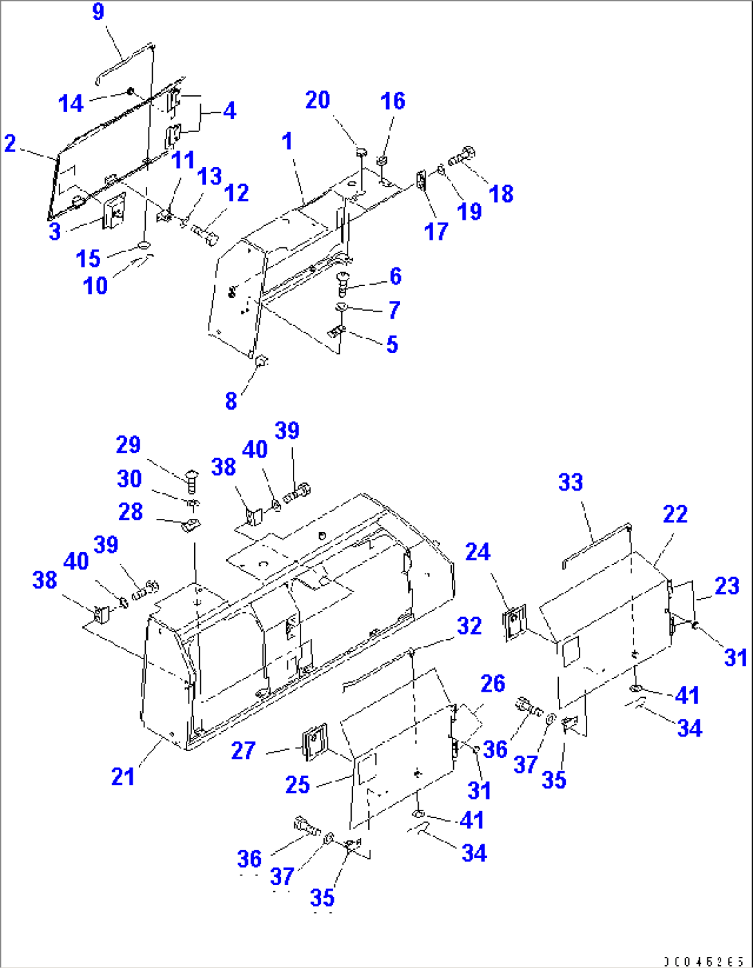 FENDER COVER (FILTER AND BATTERY COVER)(#69009-)