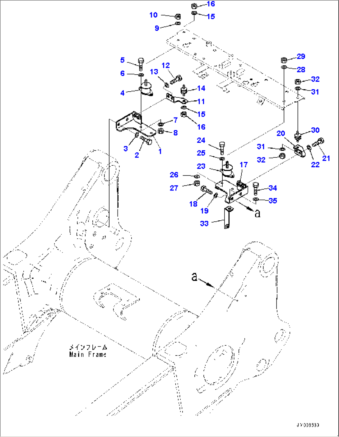 Rear Combination Lamp and Backup Alarm, Mounting Parts (2/2) (#30001-)