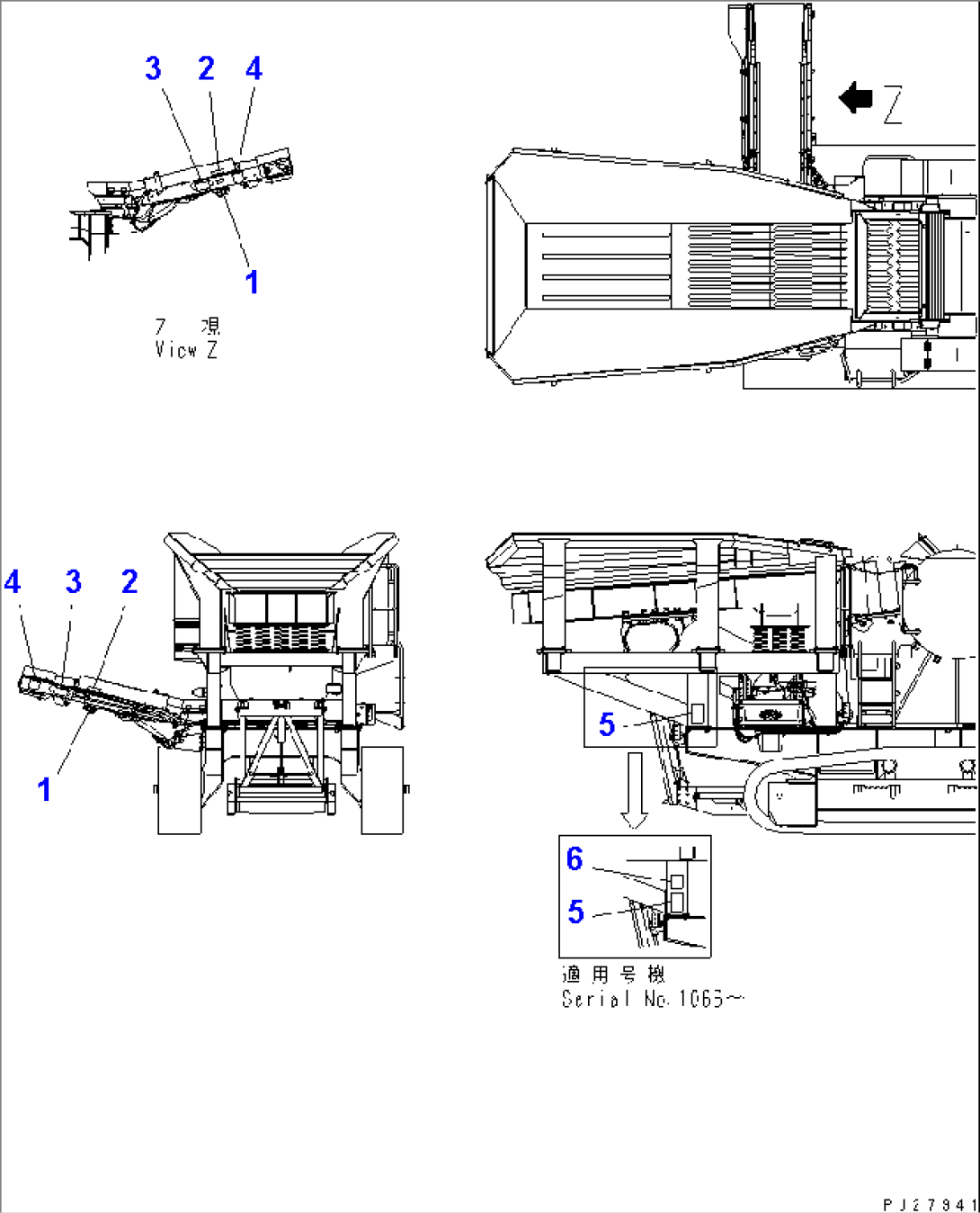 DECAL PLATES (SIDE CONVEYOR) (FRENCH)(#1011-)