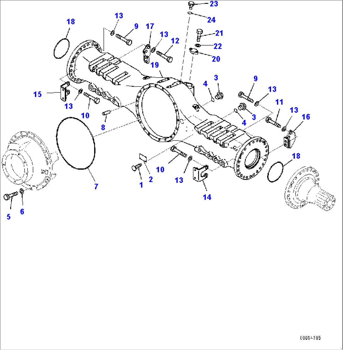 Rear Axle, Housing and Related Parts (#2633-)