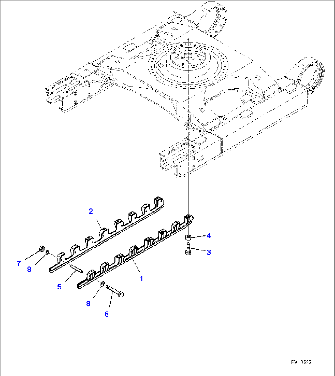 Track Frame, Track Roller Full Guard, R.H. (#65001-)