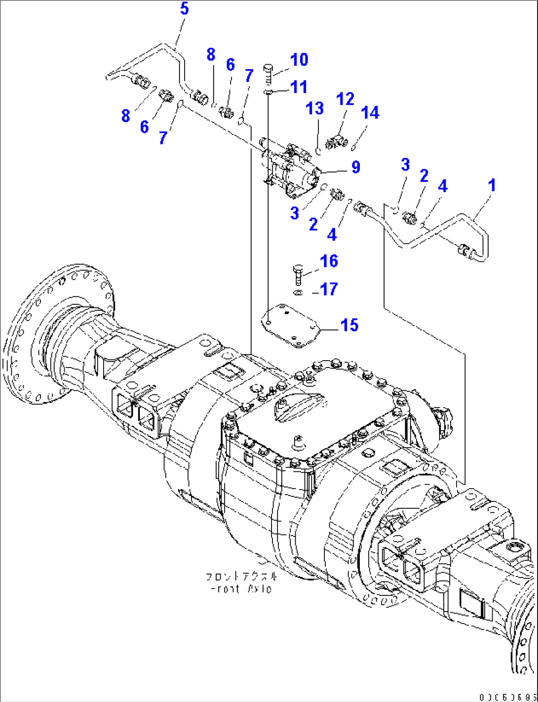 BRAKE PIPING (FRONT AXLE PIPING)(#85001-90000)