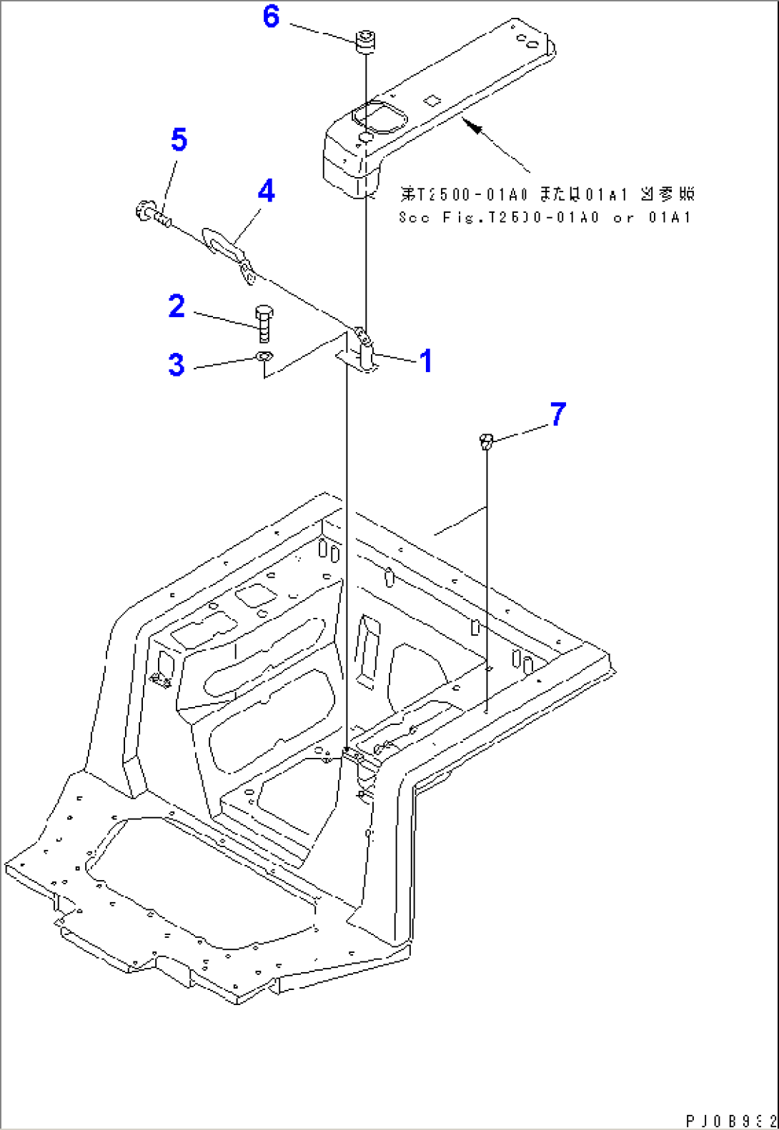 HAND RAIL (WITH CAB) (D65P.PX)(#60884-65000)
