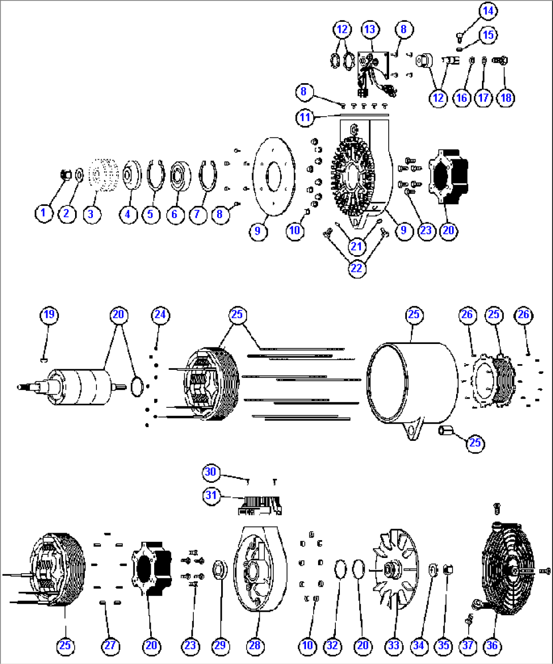 BATTERY CHARGING ALTERNATOR (EF2654)