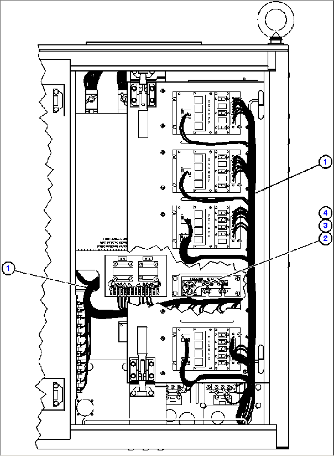 CONTROL CABINET - RIGHT DOOR WIRING