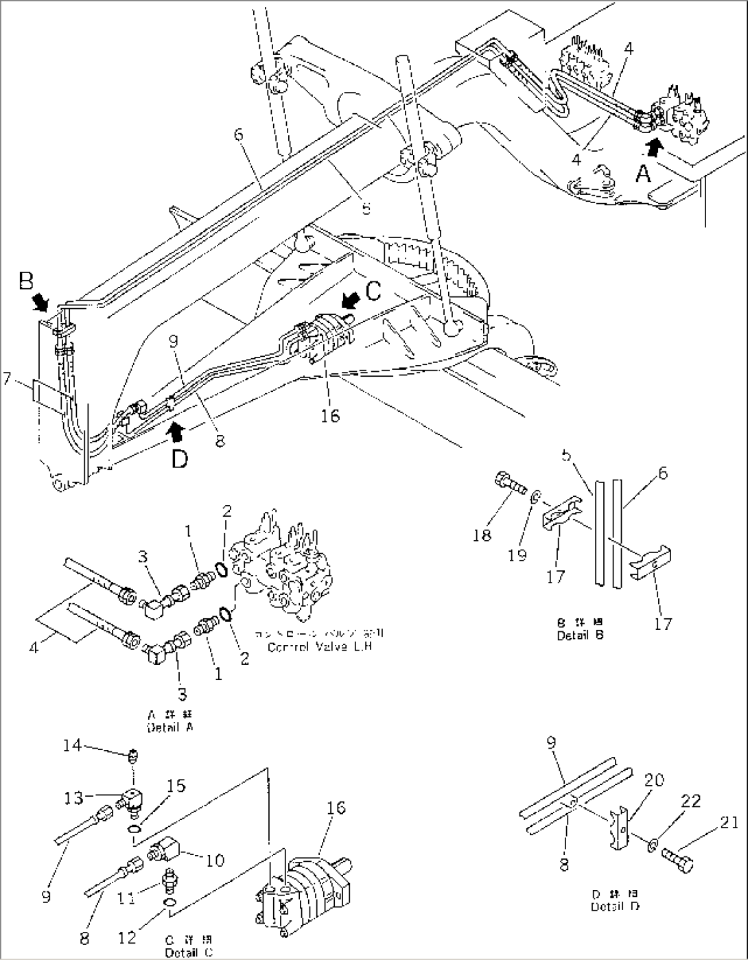 HYDRAULIC PIPING (CIRCLE MOTOR LINE)