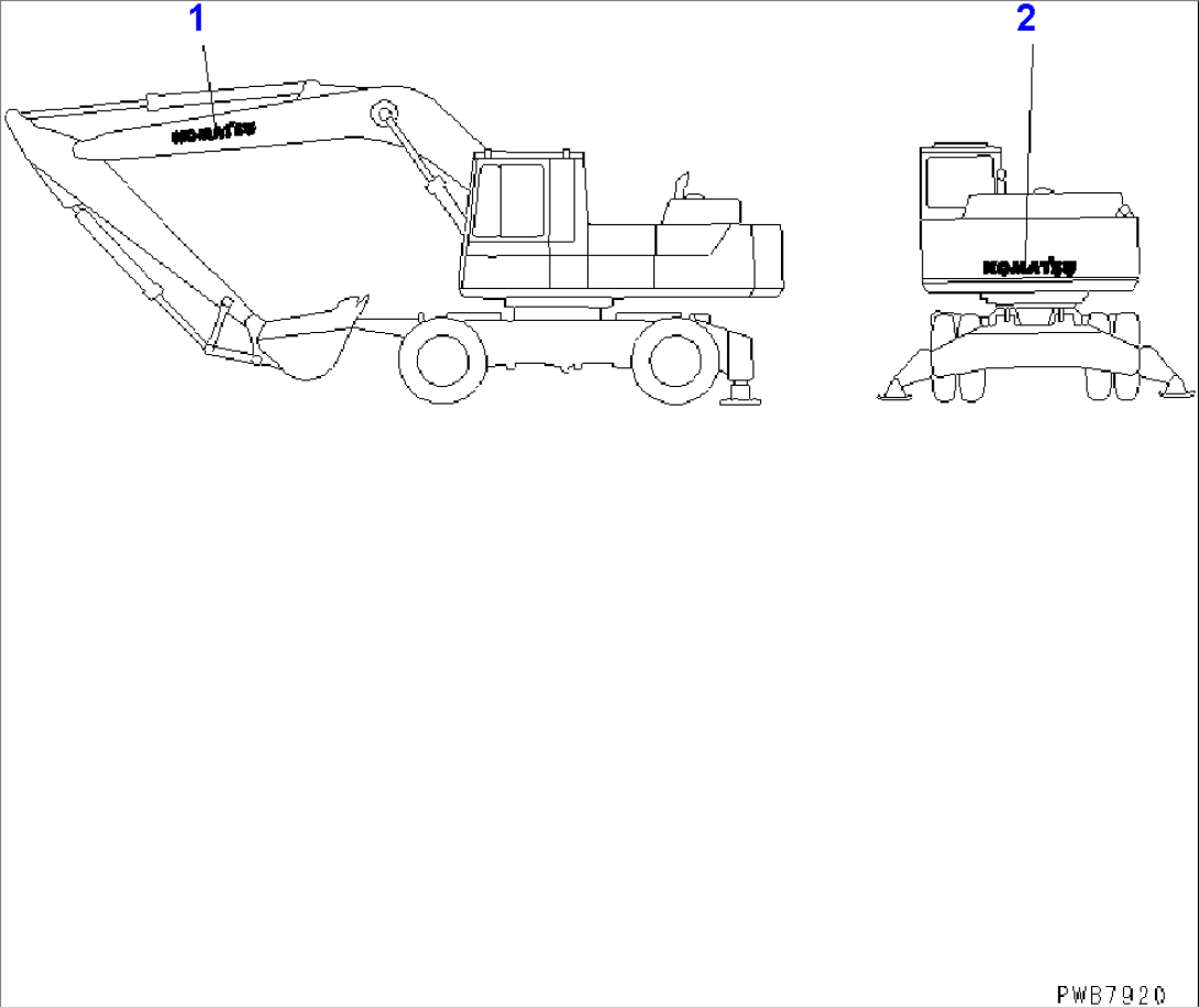 MARKS AND PLATES (ATTACHMENT SIDE) (FOR U.S.A.)(#10068-)