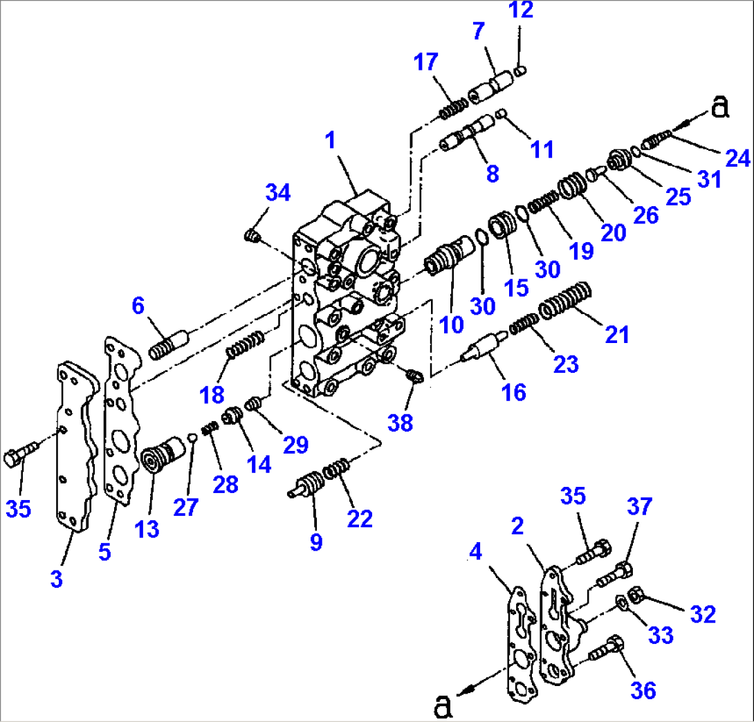 FIG NO. F4350-61A0 TRANSMISSION CONTROL VALVE (2/4) (UPPER VALVE)