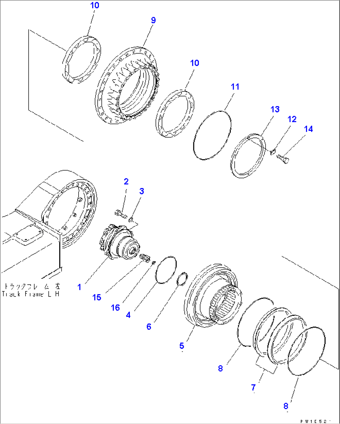 FINAL DRIVE (SHAFT AND HUB)(#K32001-)