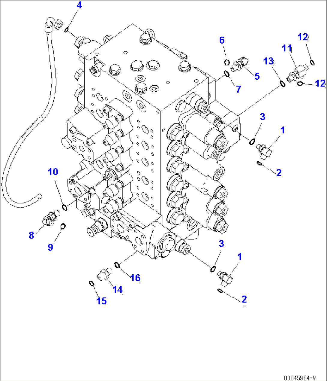 MAIN CONTROL VALVE (CONNECTING PARTS) (2/2)