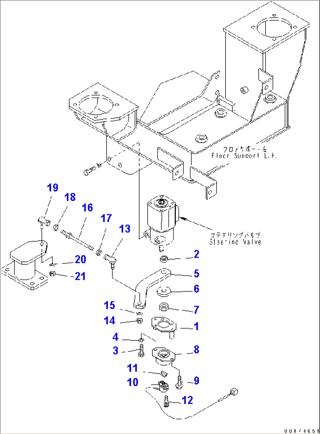 SUPPORT (LINDAGE AND SENSOR) (WITH ADVANCED JOY STICK STEERING)(#51075-)
