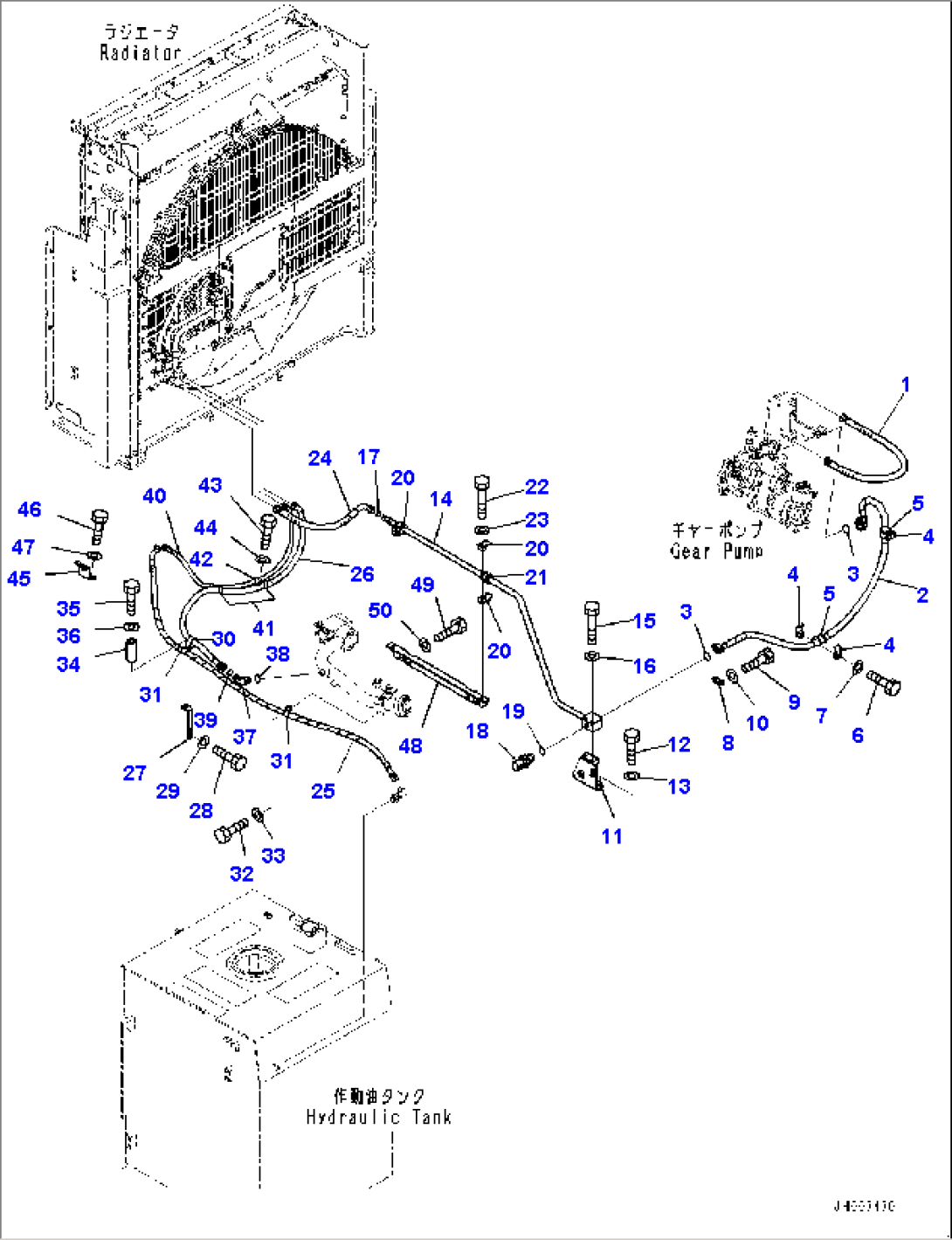 Return Piping, Radiator Motor Piping (#35423-)