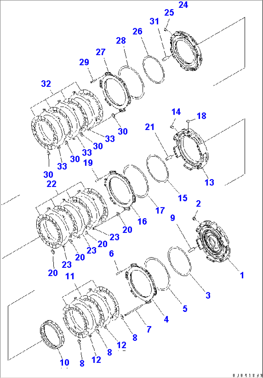 TRANSMISSION (1ST¤2ND¤ AND 3RD CLUTCH)(#80001-)