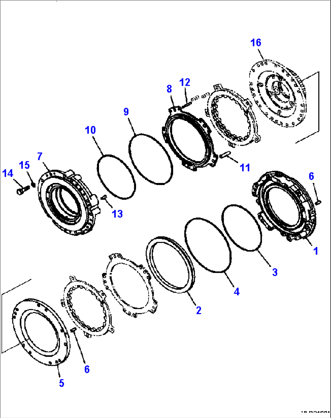 F4320-53A0 TRANSMISSION ASSEMBLY 2ND AND 1ST CLUTCH HOUSING