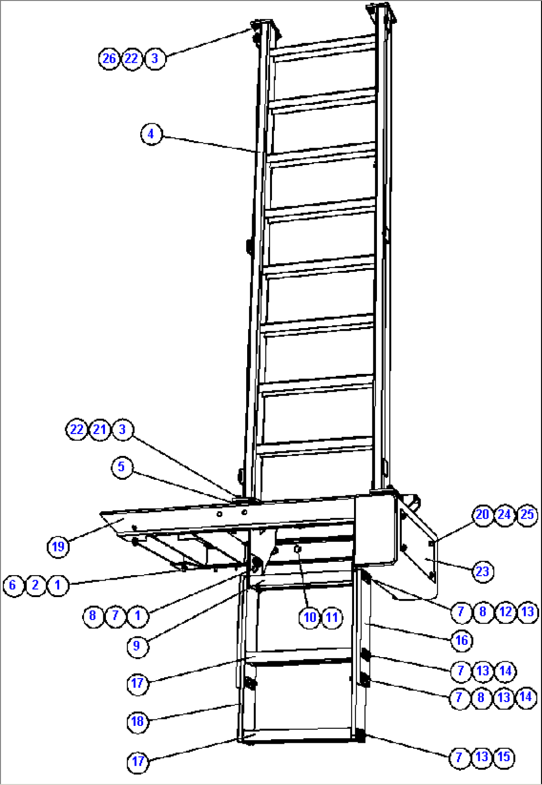 RH LADDER & PLATFORM