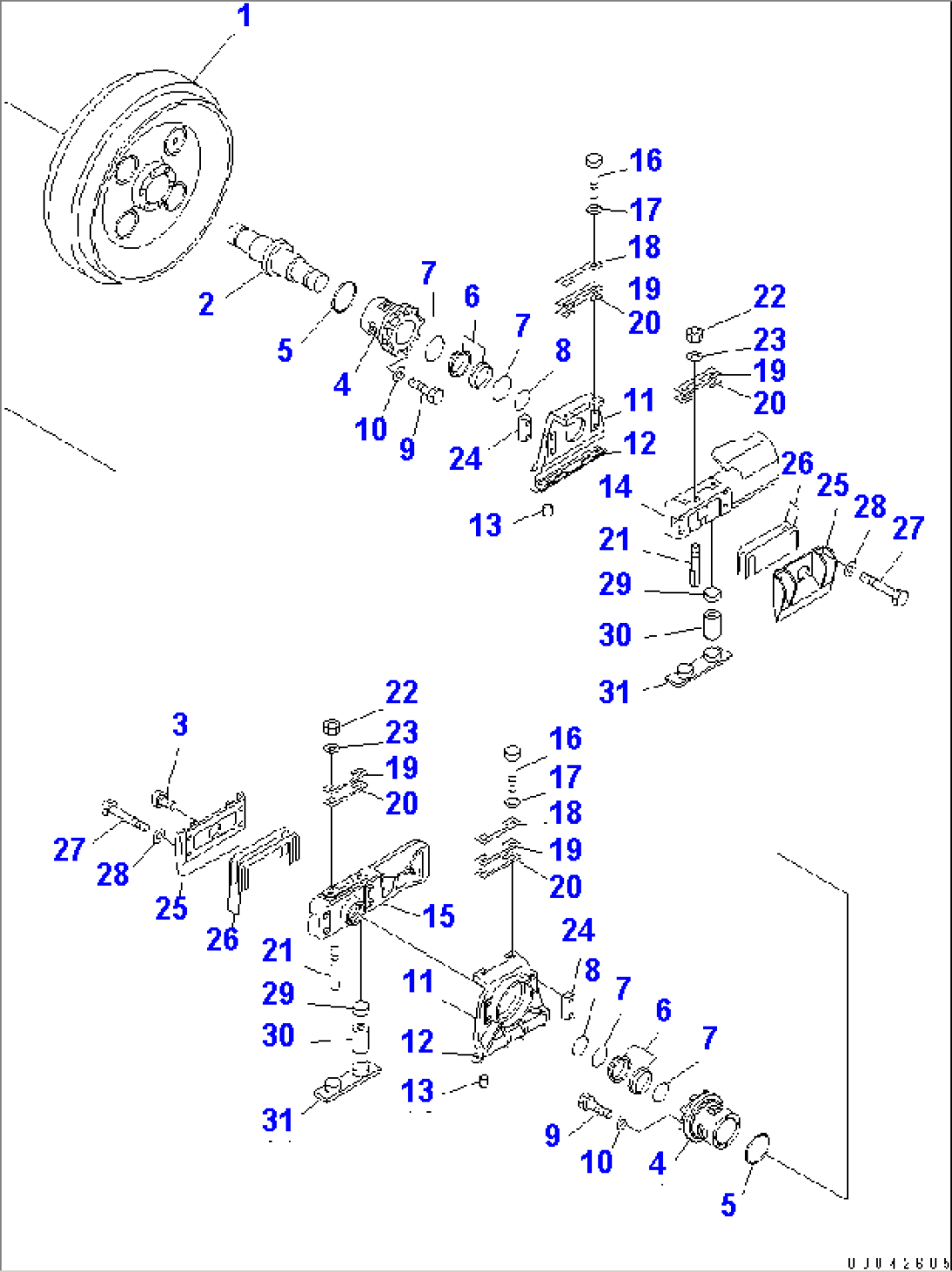 FRONT IDLER (R.H.) (COLD WEATHER (B) SPEC.)