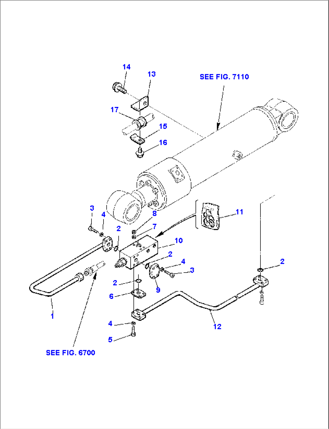 HYDRAULIC PIPING (BOOM CYLINDER LINE) (SAFETY VALVE)