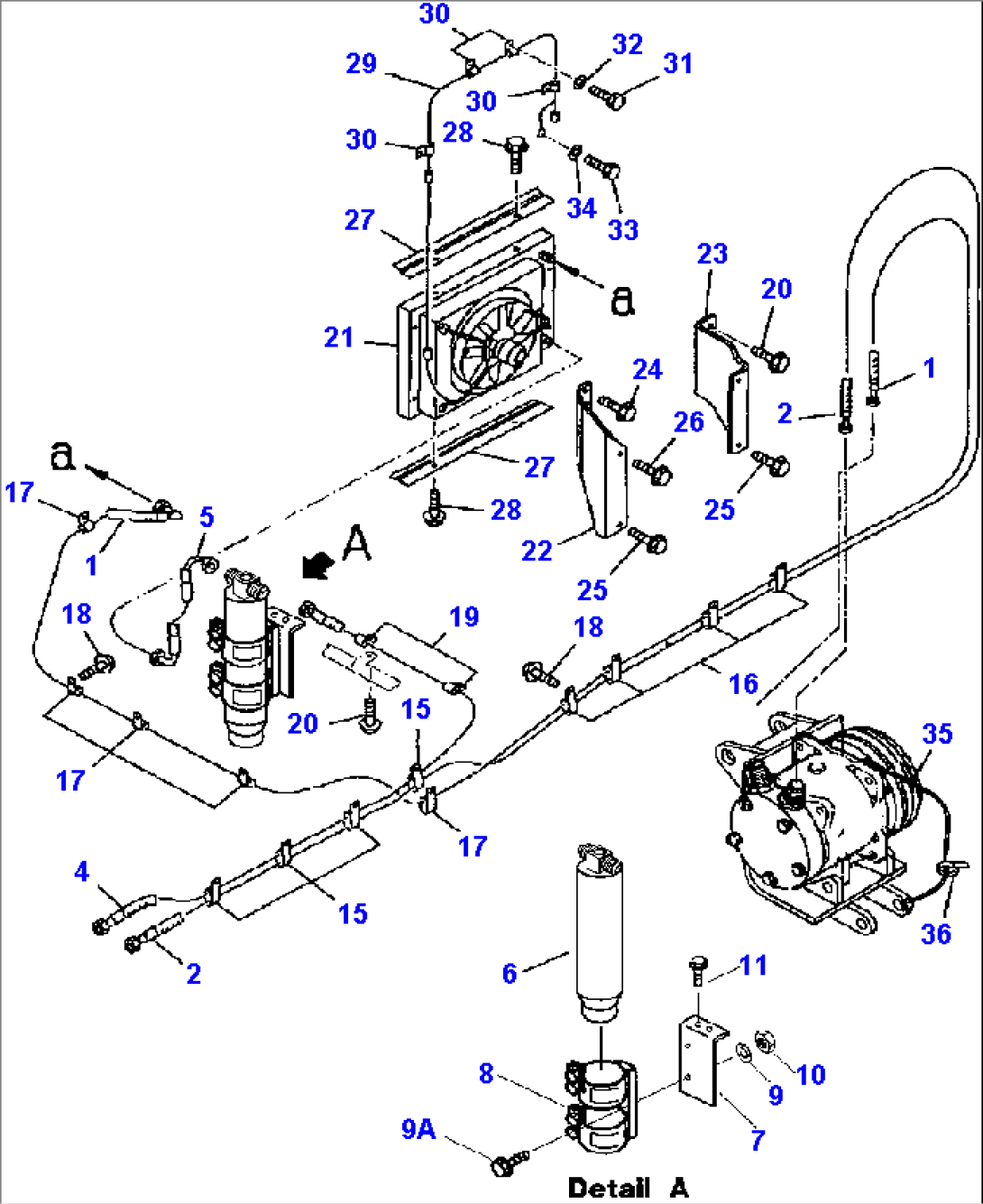 FIG NO. 5572B AIR CONDITIONER PIPING AND CONDENSER WA800 & WA900