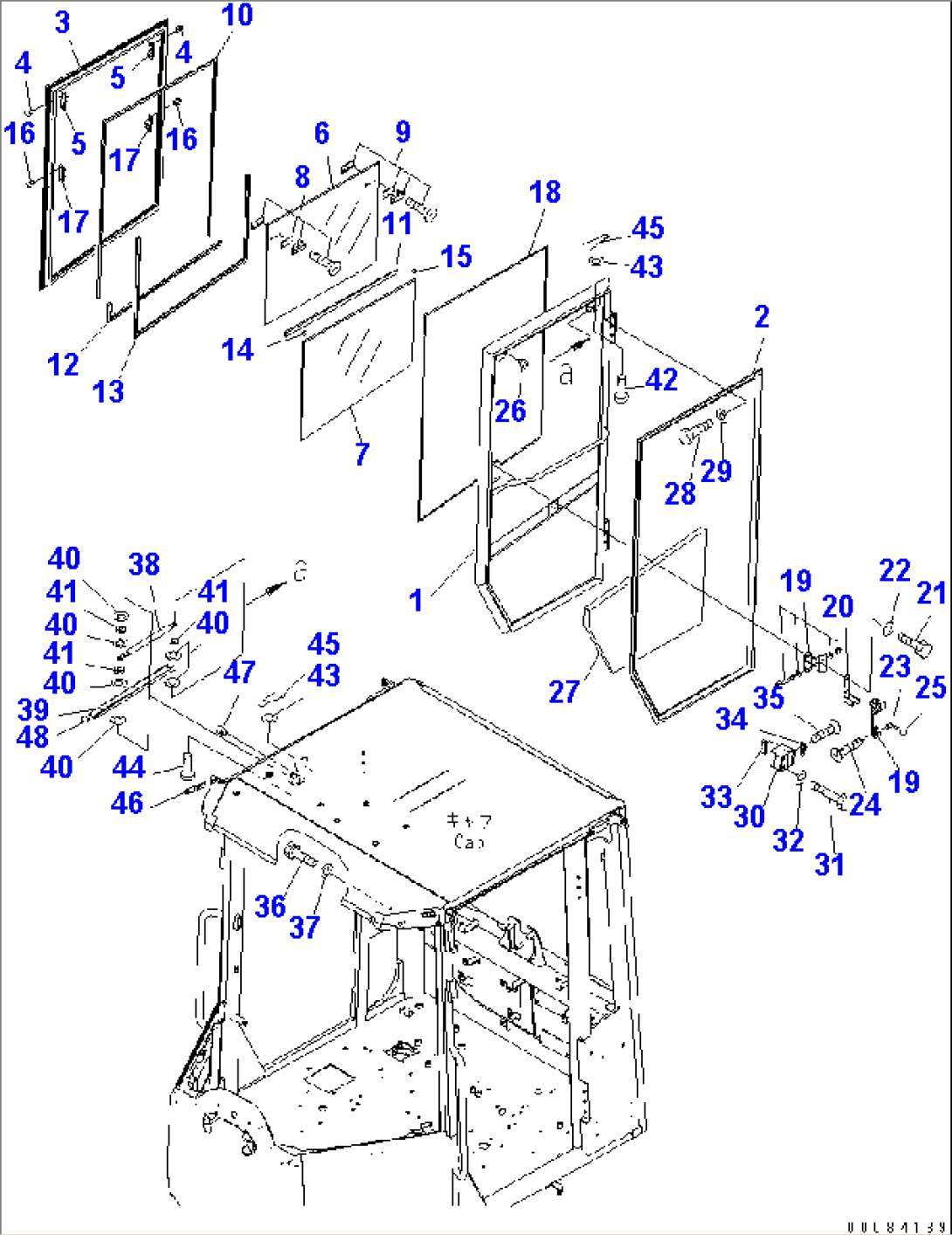 ROPS CAB (DOOR) (R.H.) (FOR SASH)