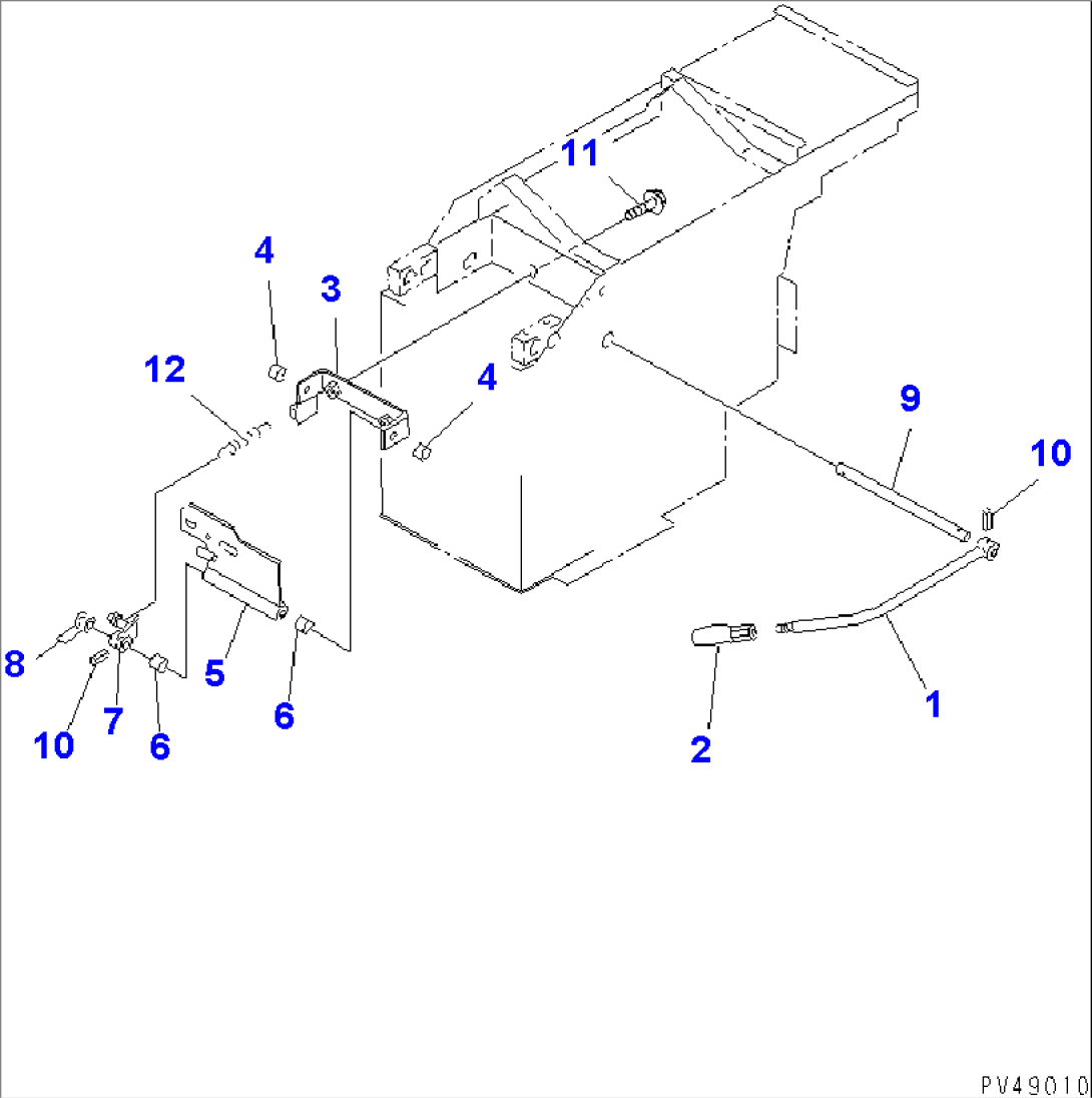 WORK EQUIPMENT CONTROL LINKAGE (MONO LEVER TYPE)(#50001-)