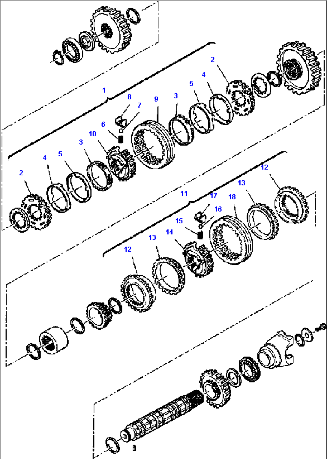 FIG. F3320-01A0 TRANSMISSION (2WD) - SYNCHRONIZE GEAR