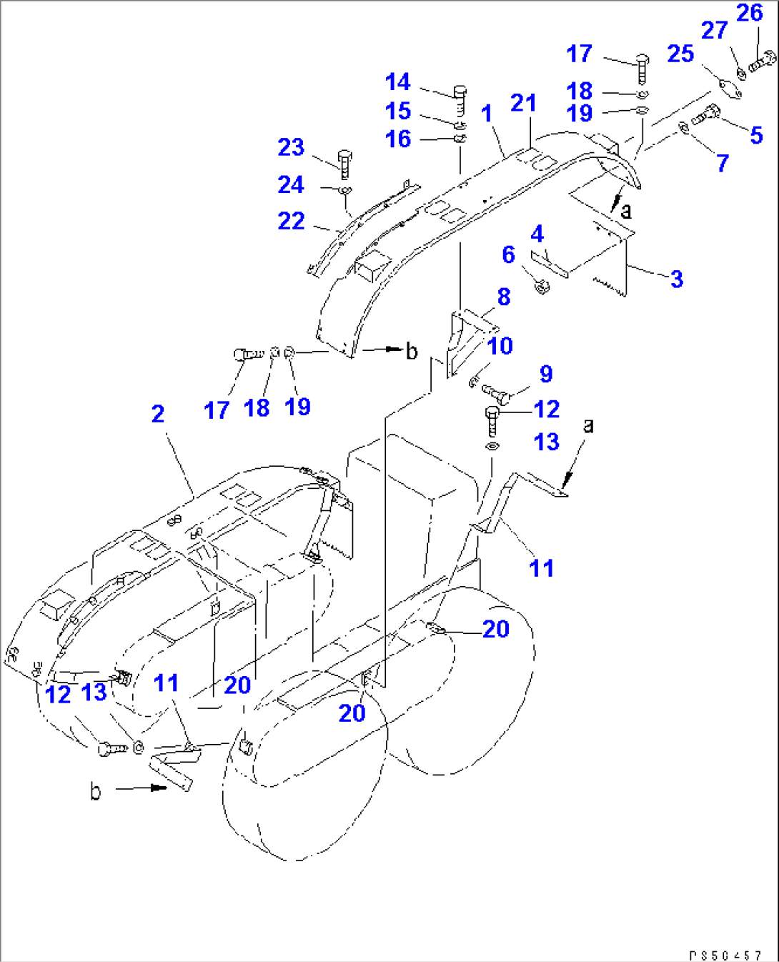 REAR FENDER (WITH SIDE WING)(#4501-4629)